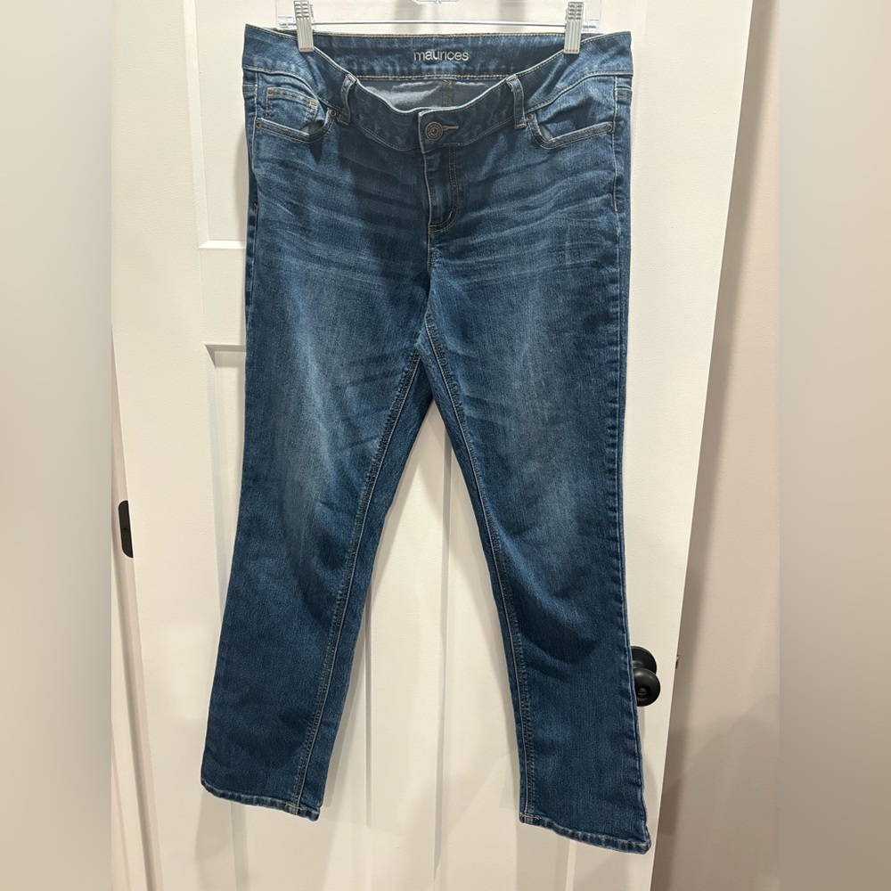 Maurices Women's Straight Leg Blue Jeans